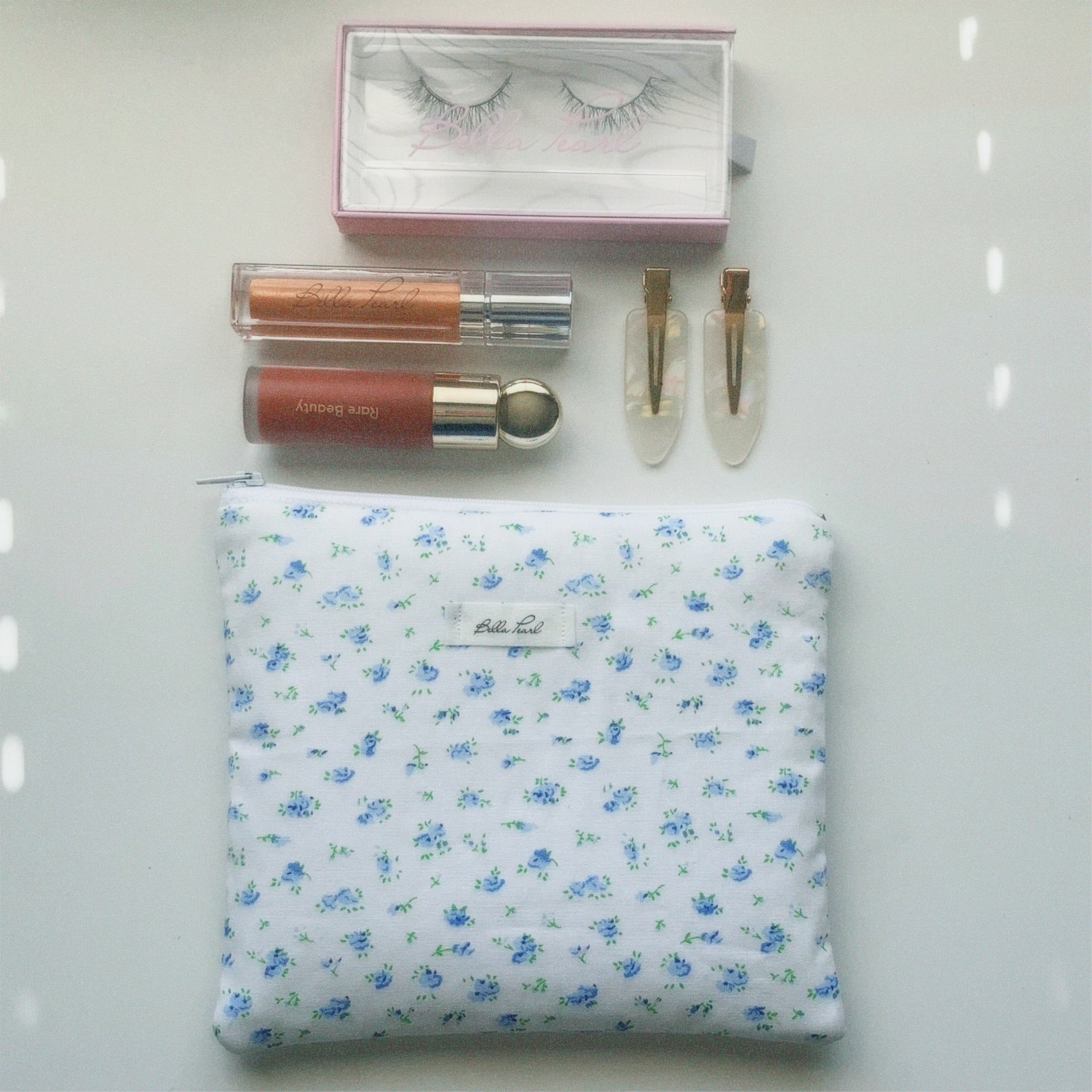 Blue Floral Pouch (Pre-Order)