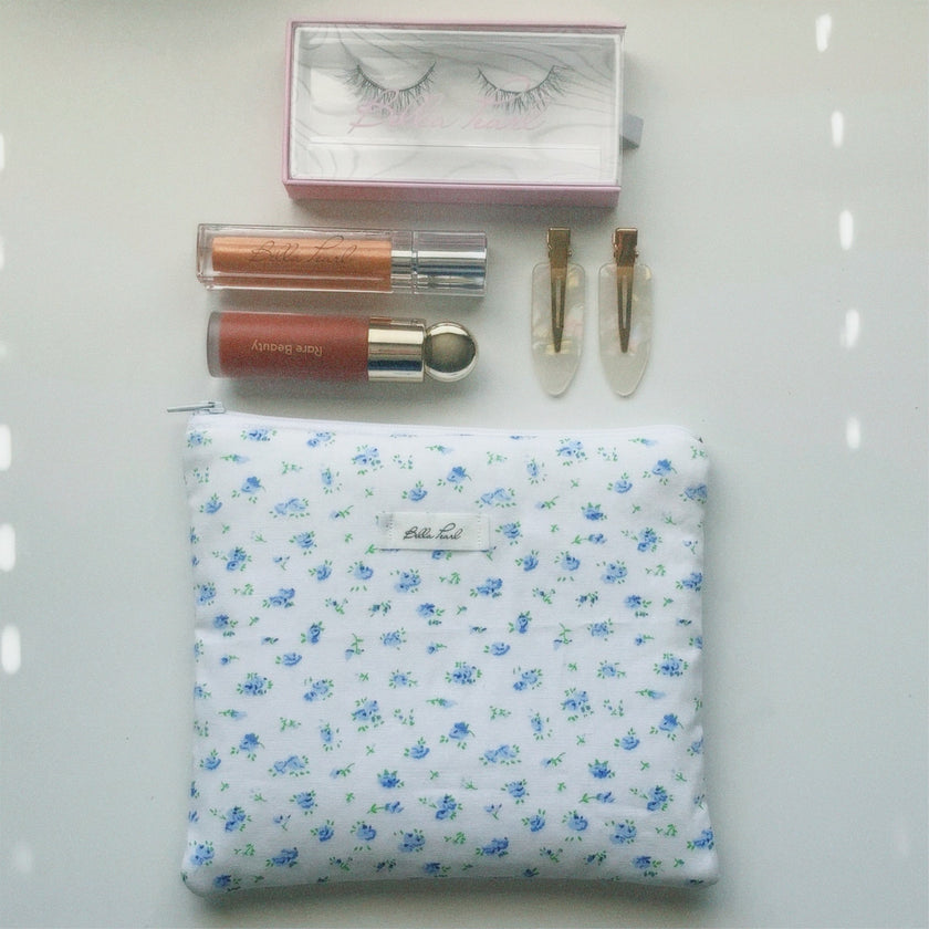 Blue Floral Pouch