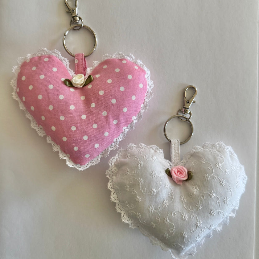 Embroidered Puffy Heart Charm