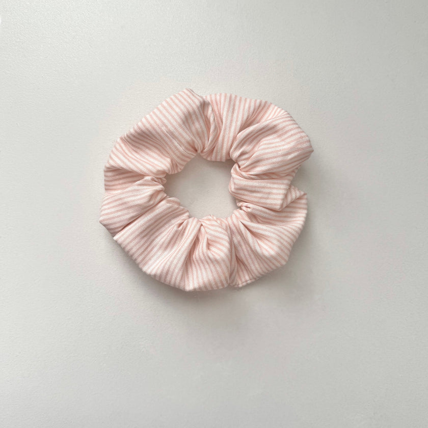 Blush Stripes Cotton Scrunchie