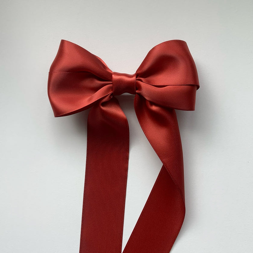 Terracotta Coraline Hair Bow Clip