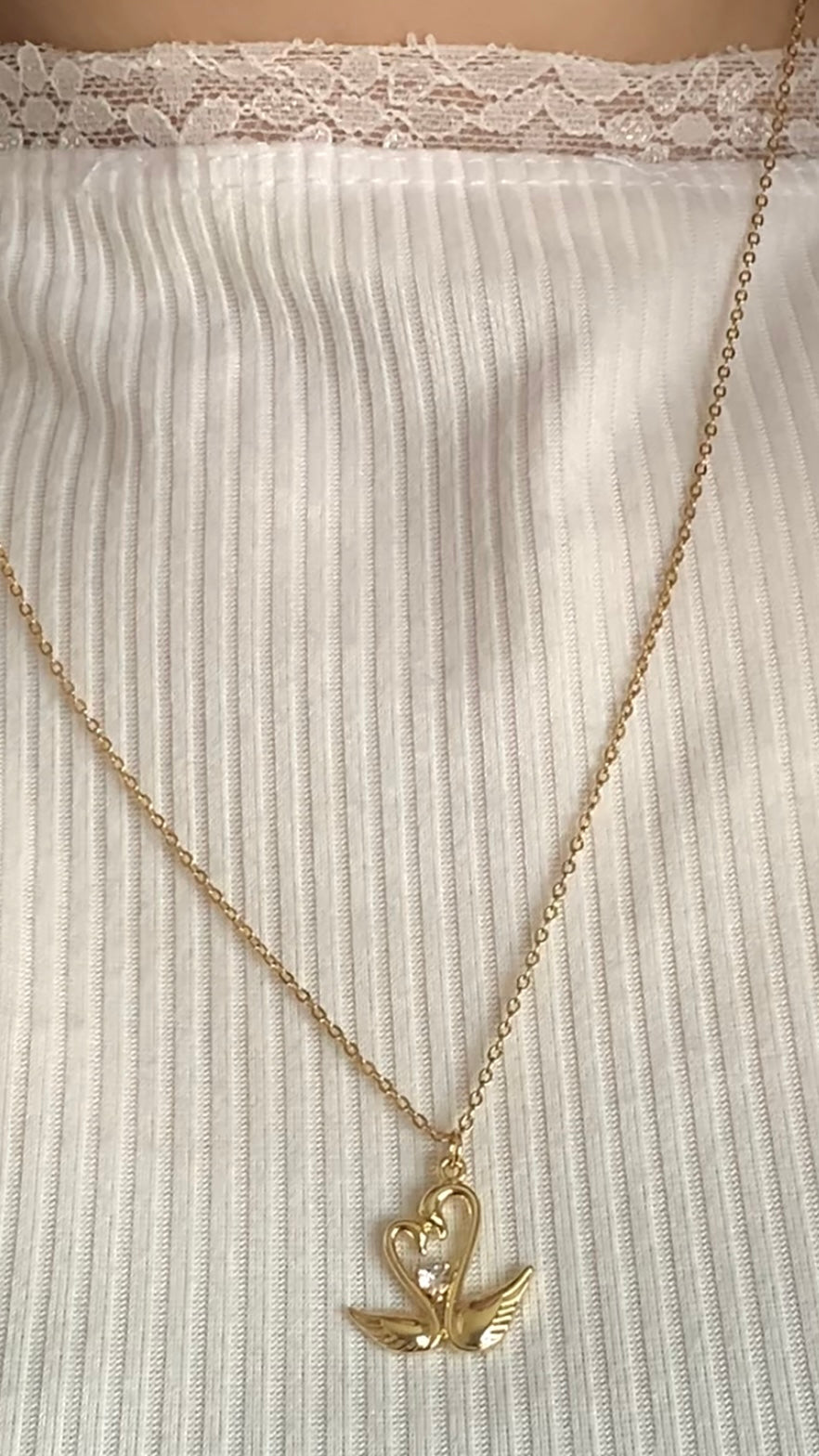 Gold Swan Necklace
