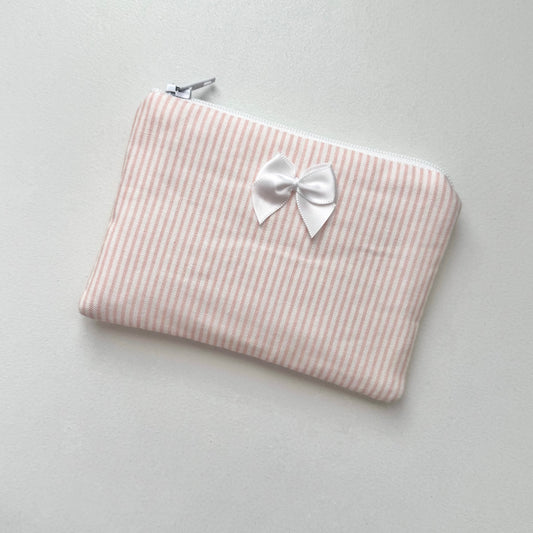 Blush Stripes Coin Pouch