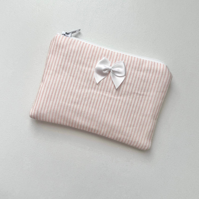 Blush Stripes Coin Pouch