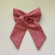 Dark Red Gingham Alondra Hair Bow Clip