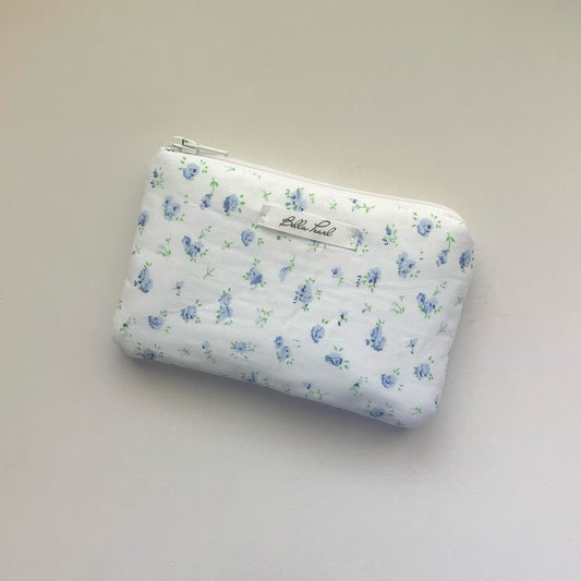 Blue Floral Coin Pouch