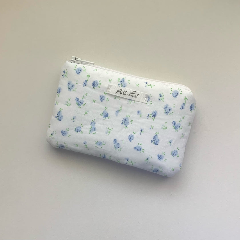 Blue Floral Coin Pouch