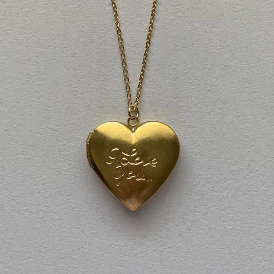 Vintage I Love You Locket Necklace