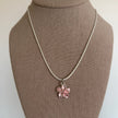 Pink Pearl Plumeria Cord Necklace