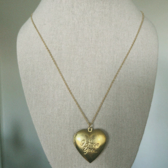 Vintage I Love You Locket Necklace (PRE-ORDER)