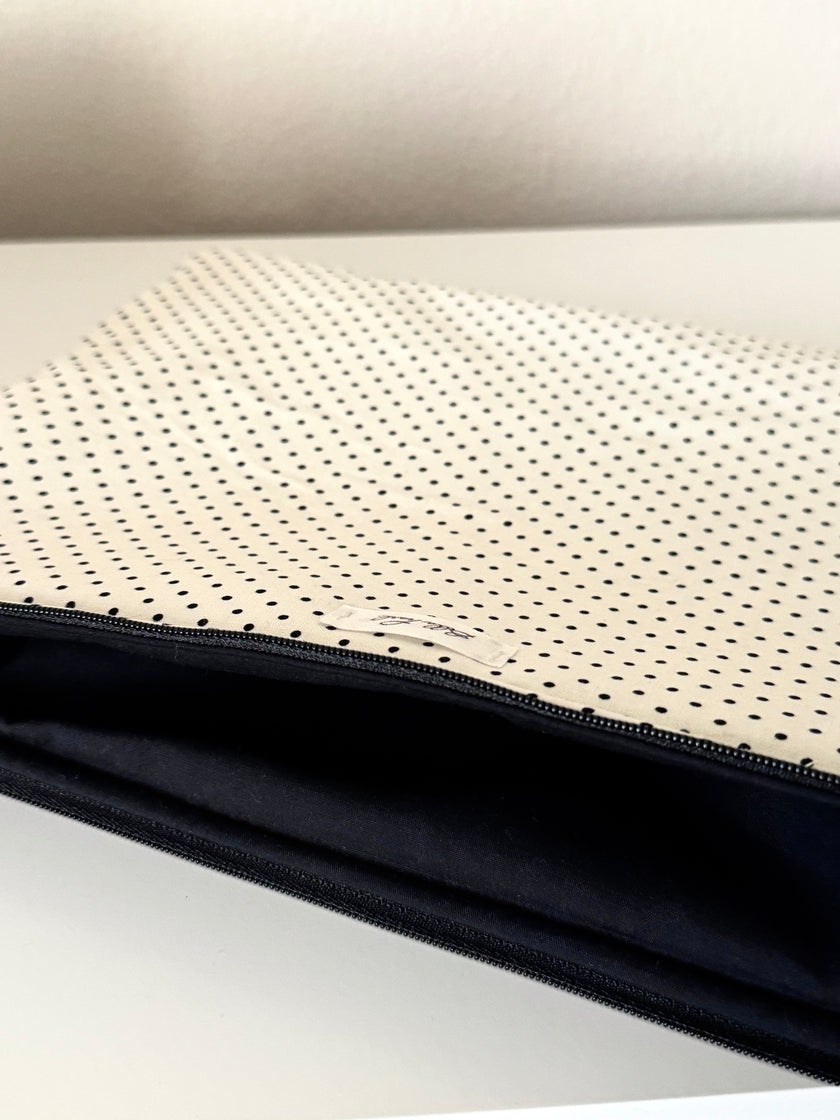 Black Polka Dot Laptop Sleeve
