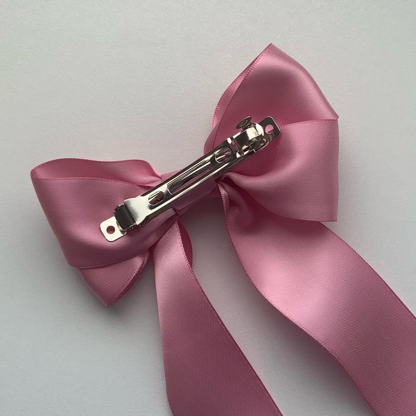 Mauve Coraline Hair Bow Clip