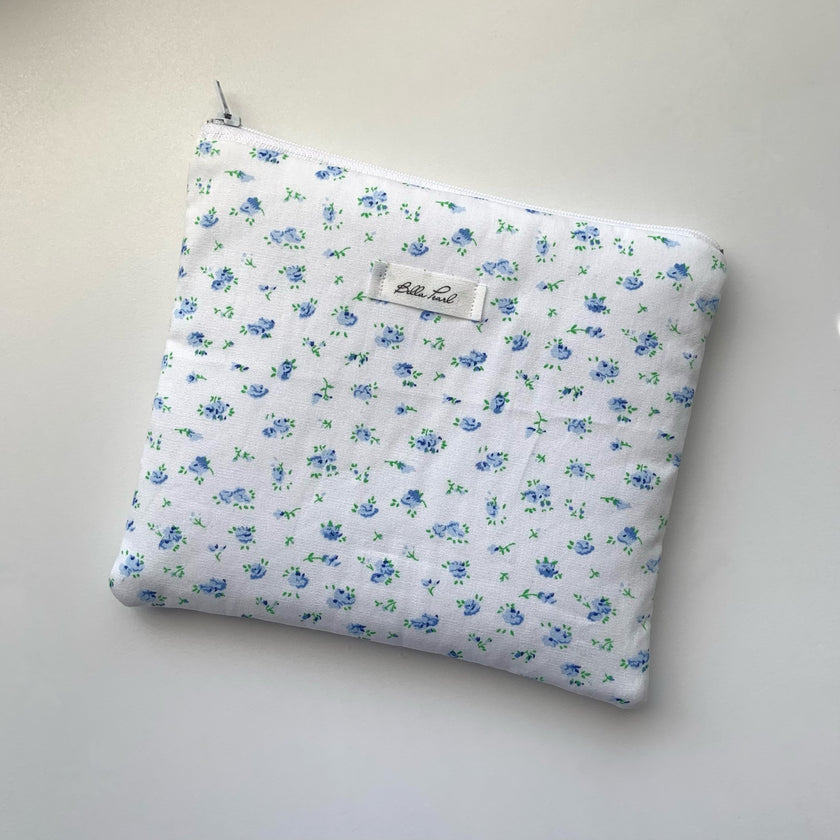 Blue Floral Pouch