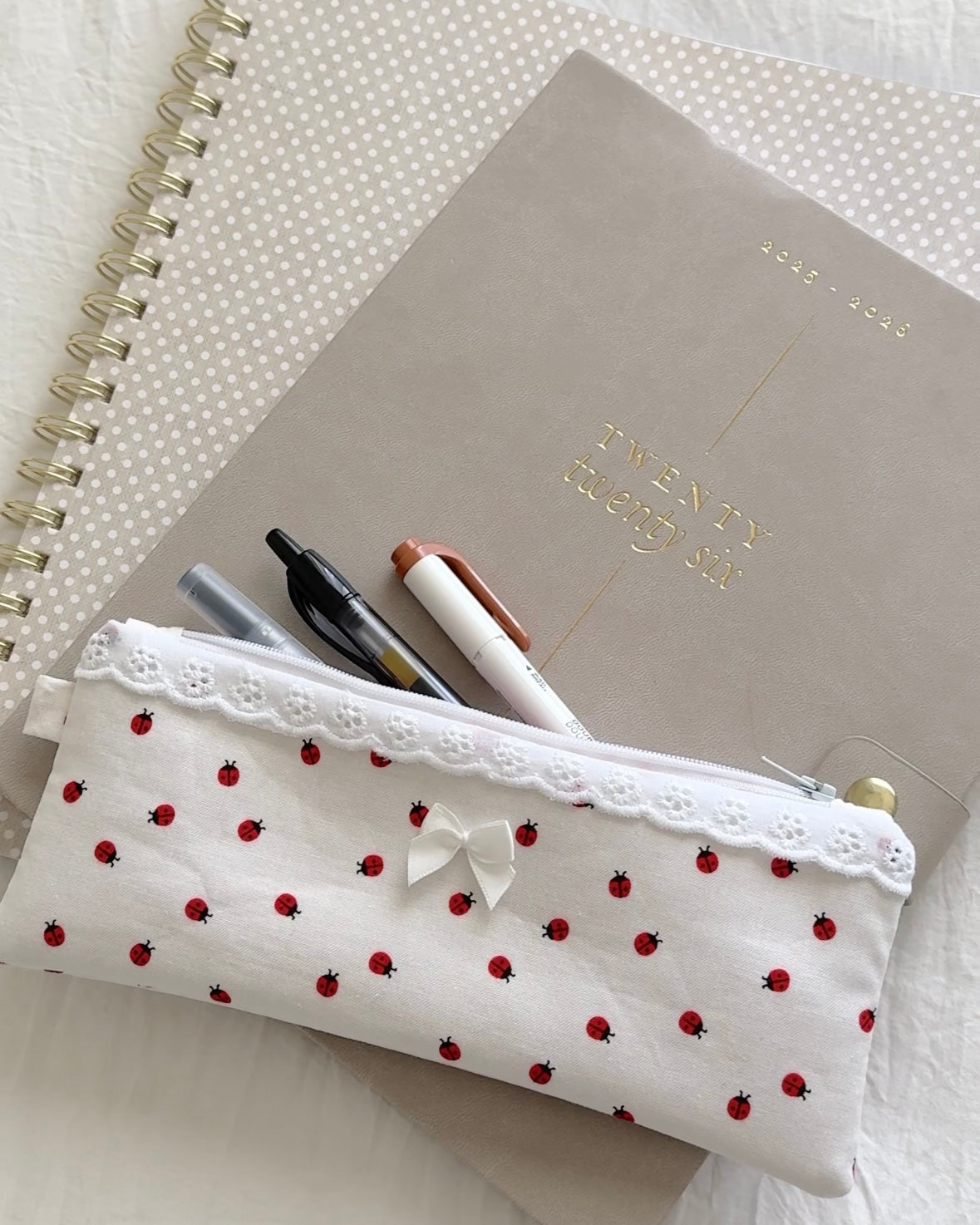 Flat Ladybug Pencil Pouch (Pre-Order)