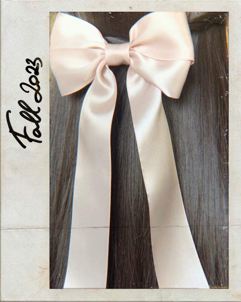 Blush Coraline Hair Bow Clip