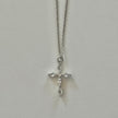 Silver Gem Cross Necklace