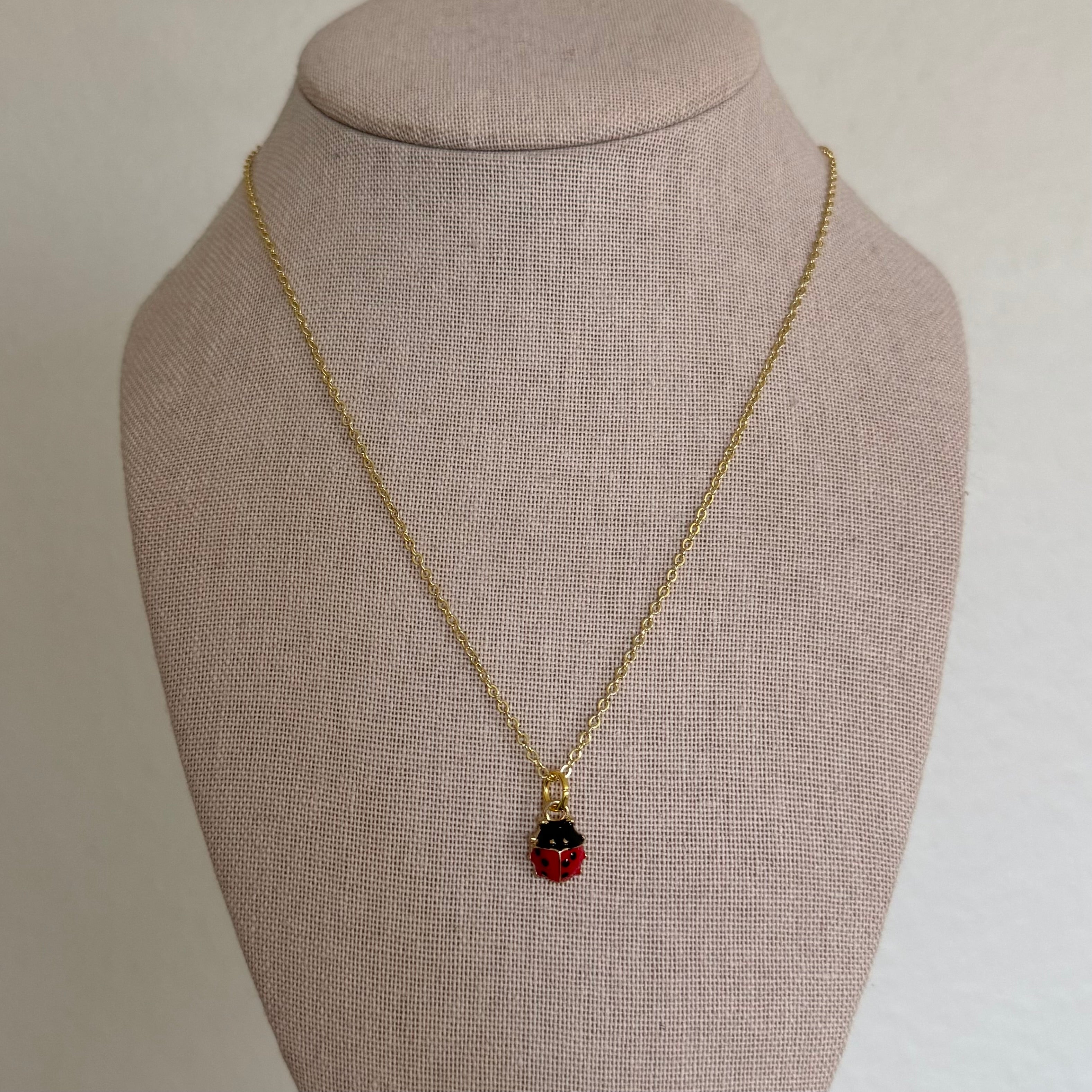 Gold Ladybug Necklace
