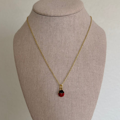 Gold Ladybug Necklace