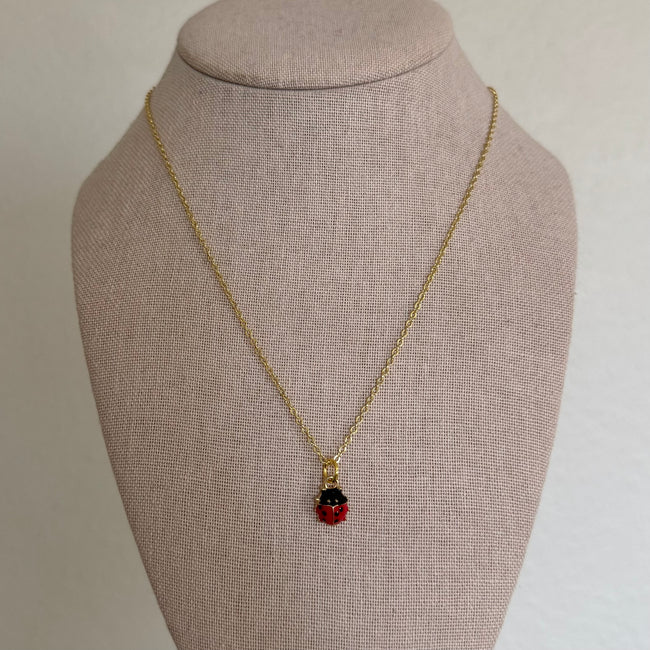 Gold Ladybug Necklace