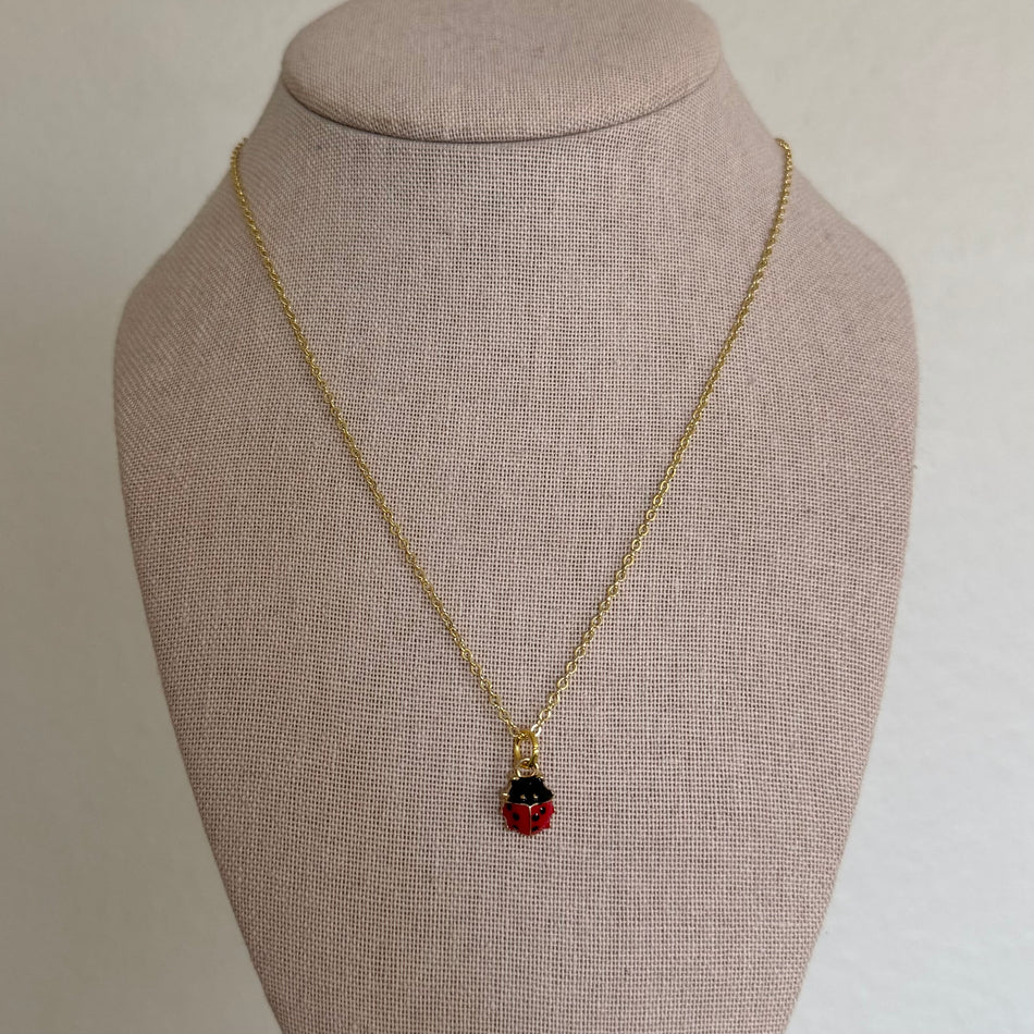 Gold Ladybug Necklace
