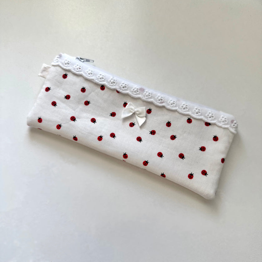 Flat Ladybug Pencil Pouch