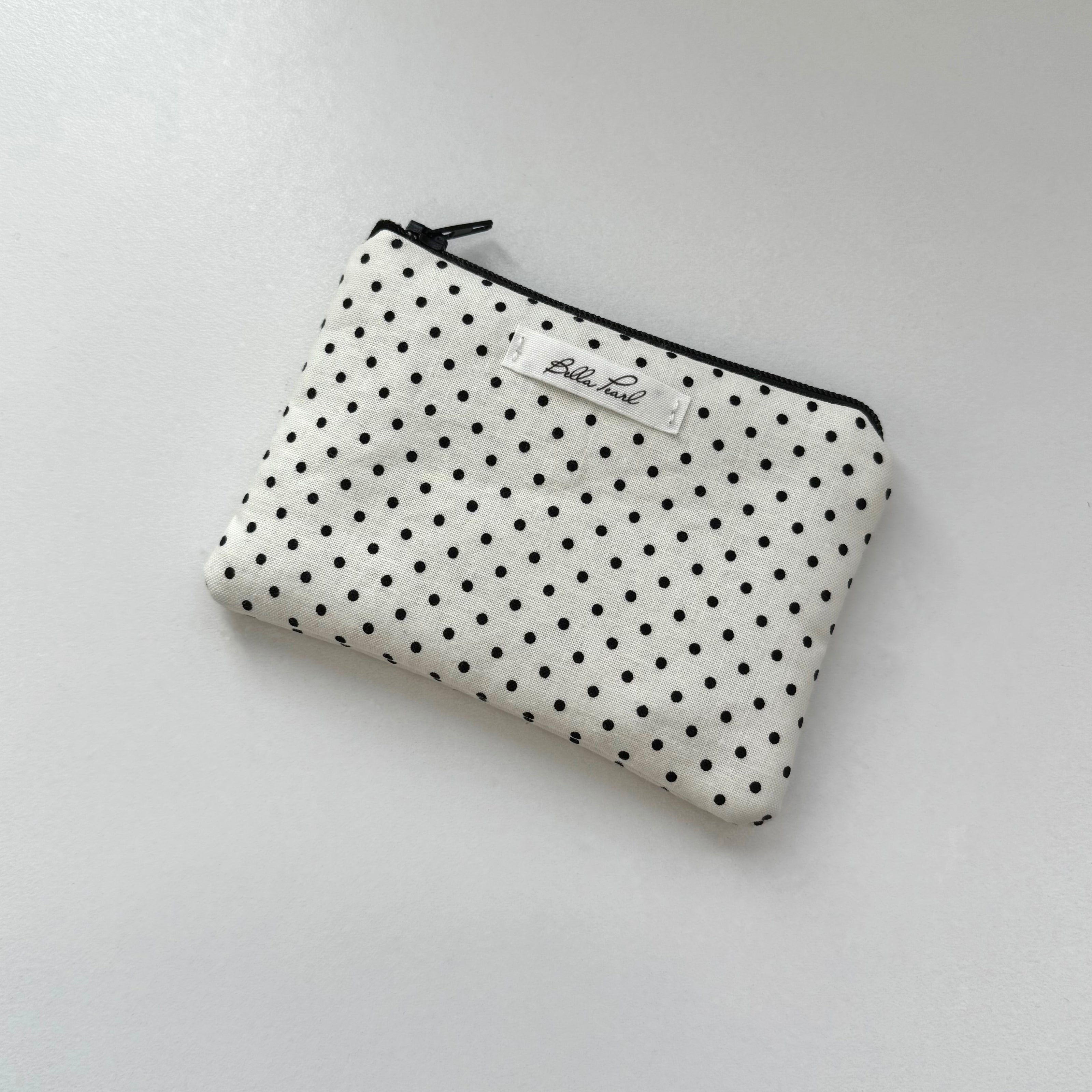 Black Polka Dot Coin Pouch (Pre-Order)