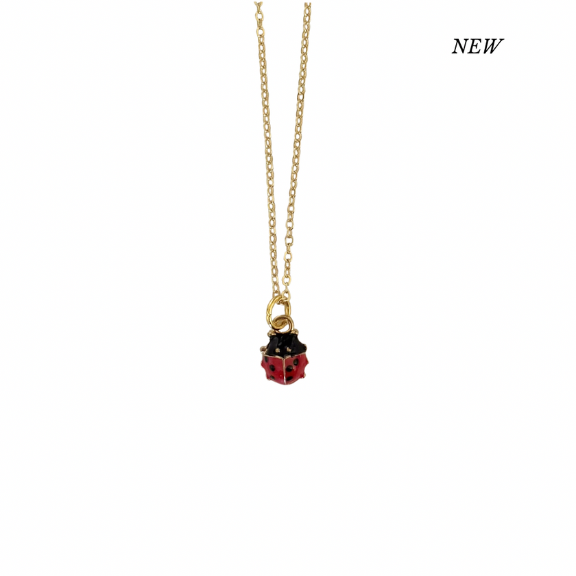 Gold Ladybug Necklace