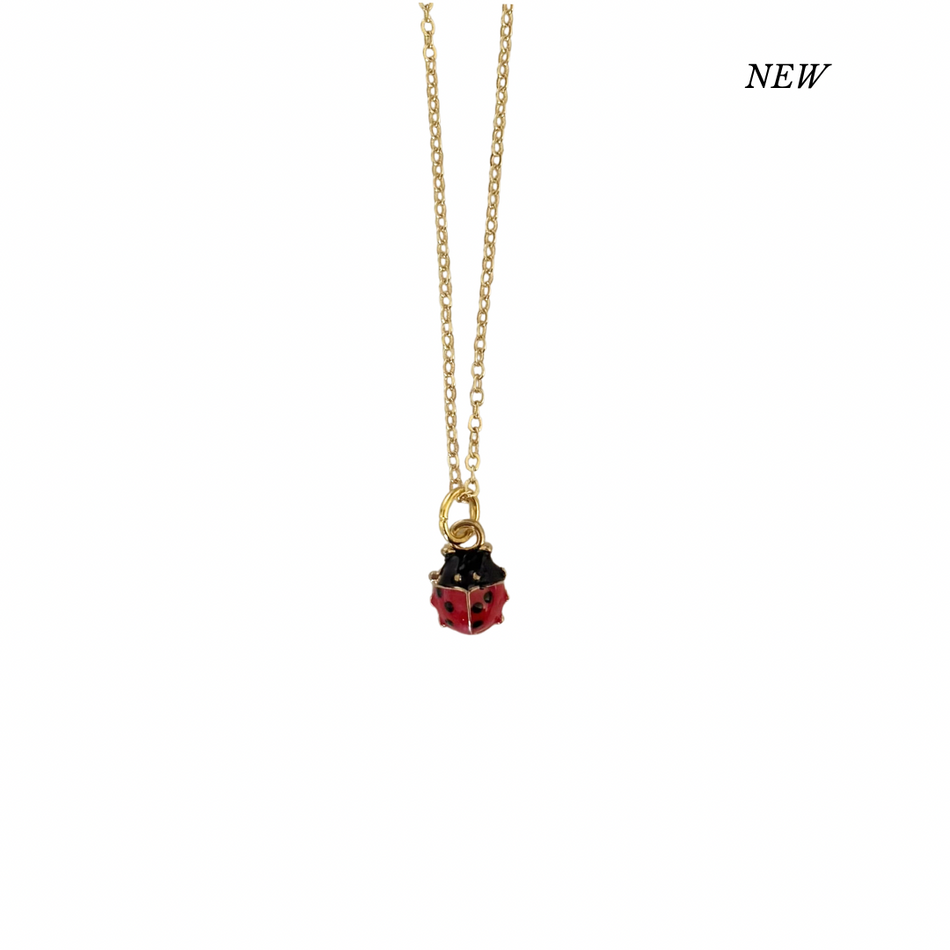 Gold Ladybug Necklace
