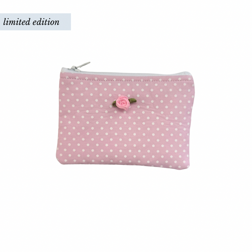 Pink Polka Dot Coin Pouch