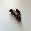 Bordeaux Polka Hair Claw