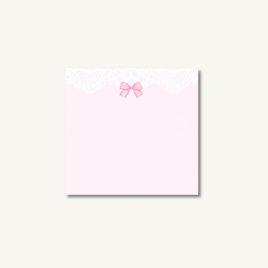 Lace Bow Sticky Notes