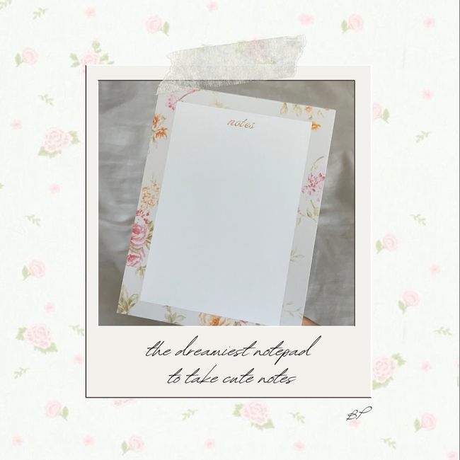 Vintage Floral Notepad