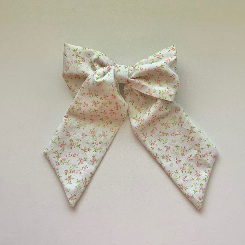 Rose Cotton Alondra Hair Bow Clip