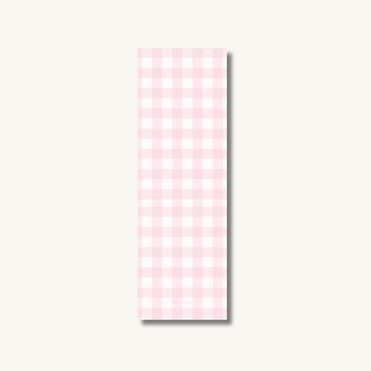 Gingham Bookmark in Dusty Pink
