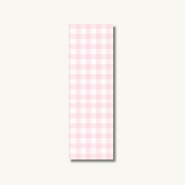 Gingham Bookmark in Dusty Pink