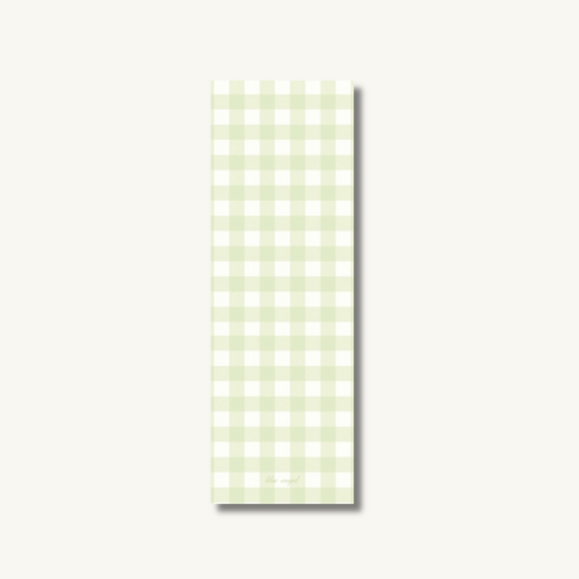 Gingham Bookmark in Pistachio