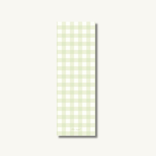 Gingham Bookmark in Pistachio