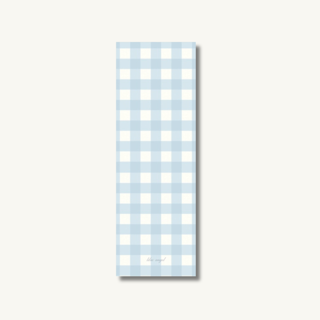 Gingham Bookmark in Baby Blue