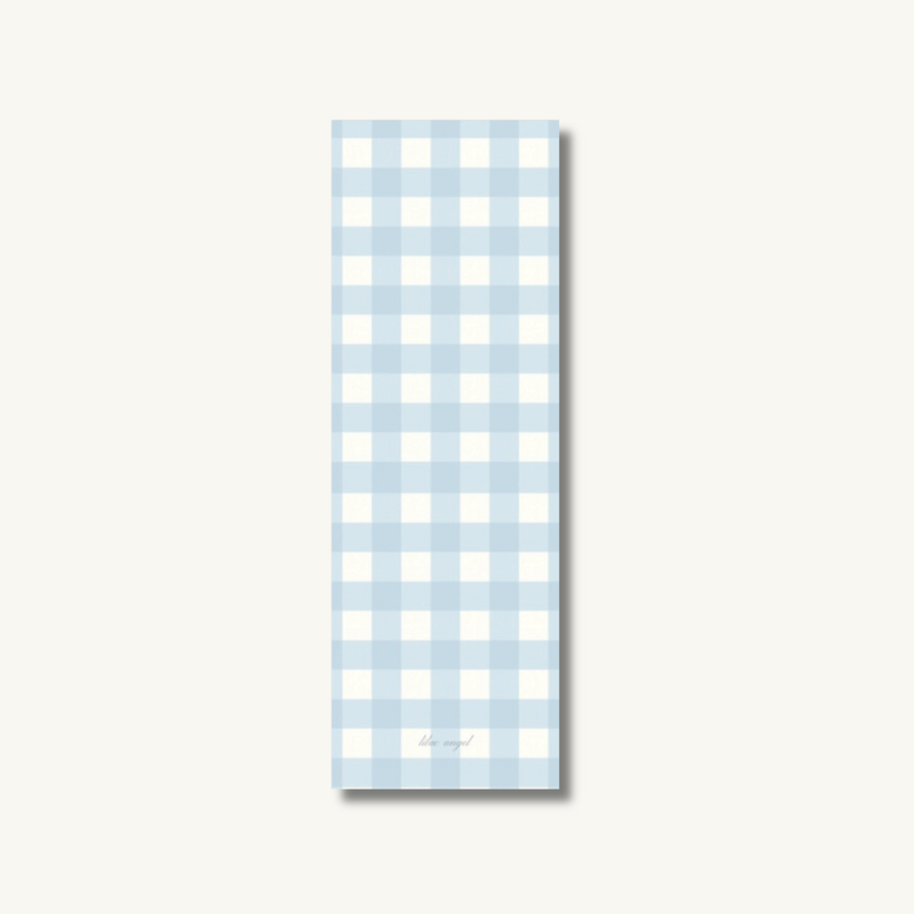 Gingham Bookmark in Baby Blue