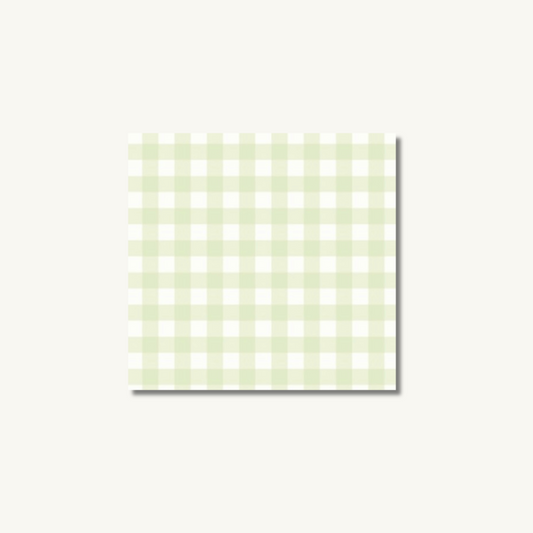 Gingham Sticky Notes in Pistachio