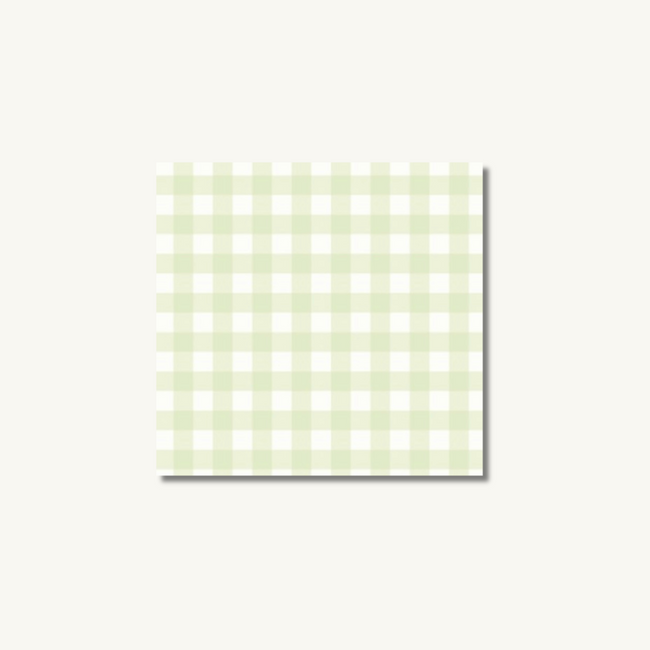 Gingham Sticky Notes in Pistachio