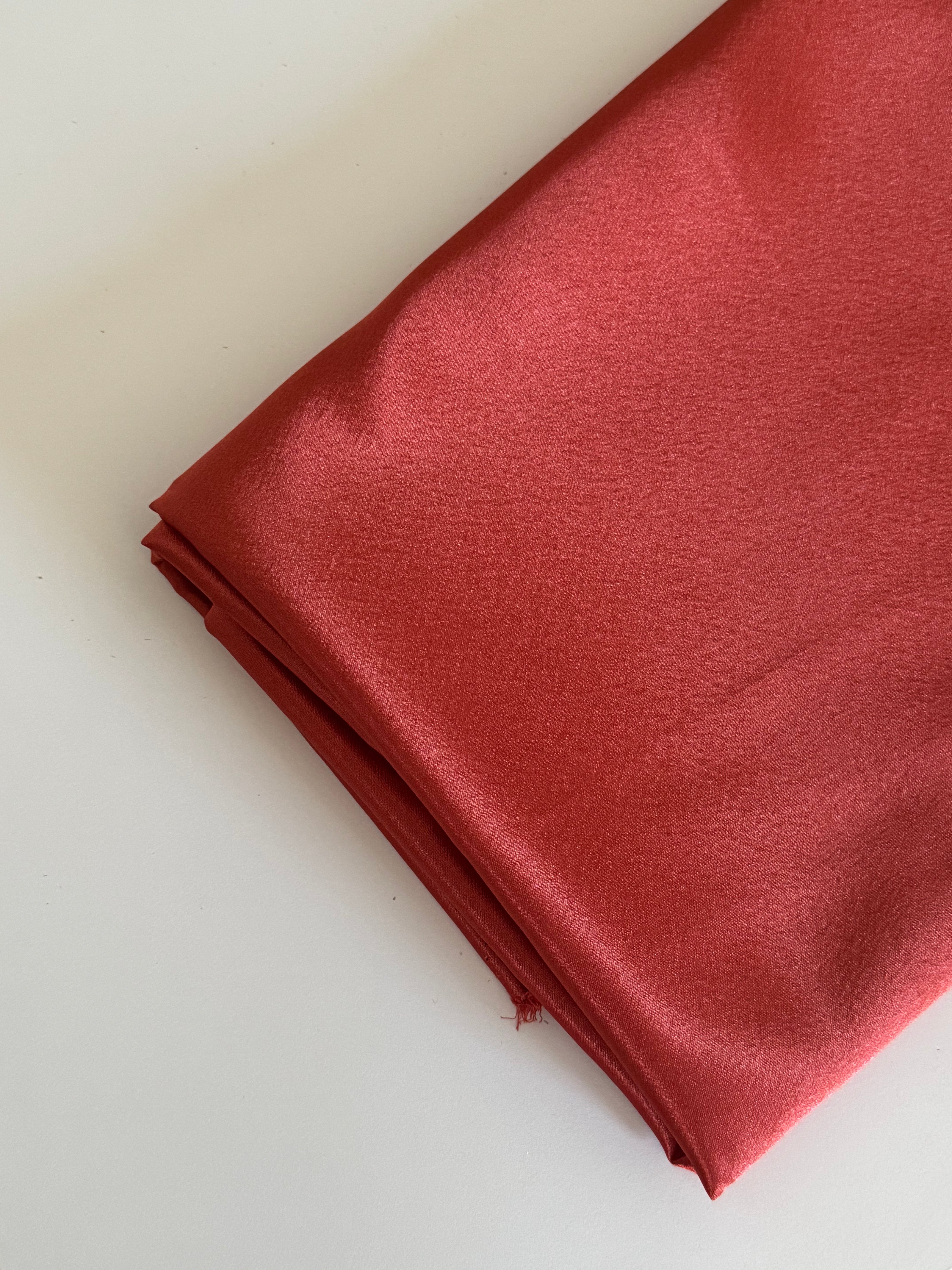 1 YD - Rust Crepe Back Satin