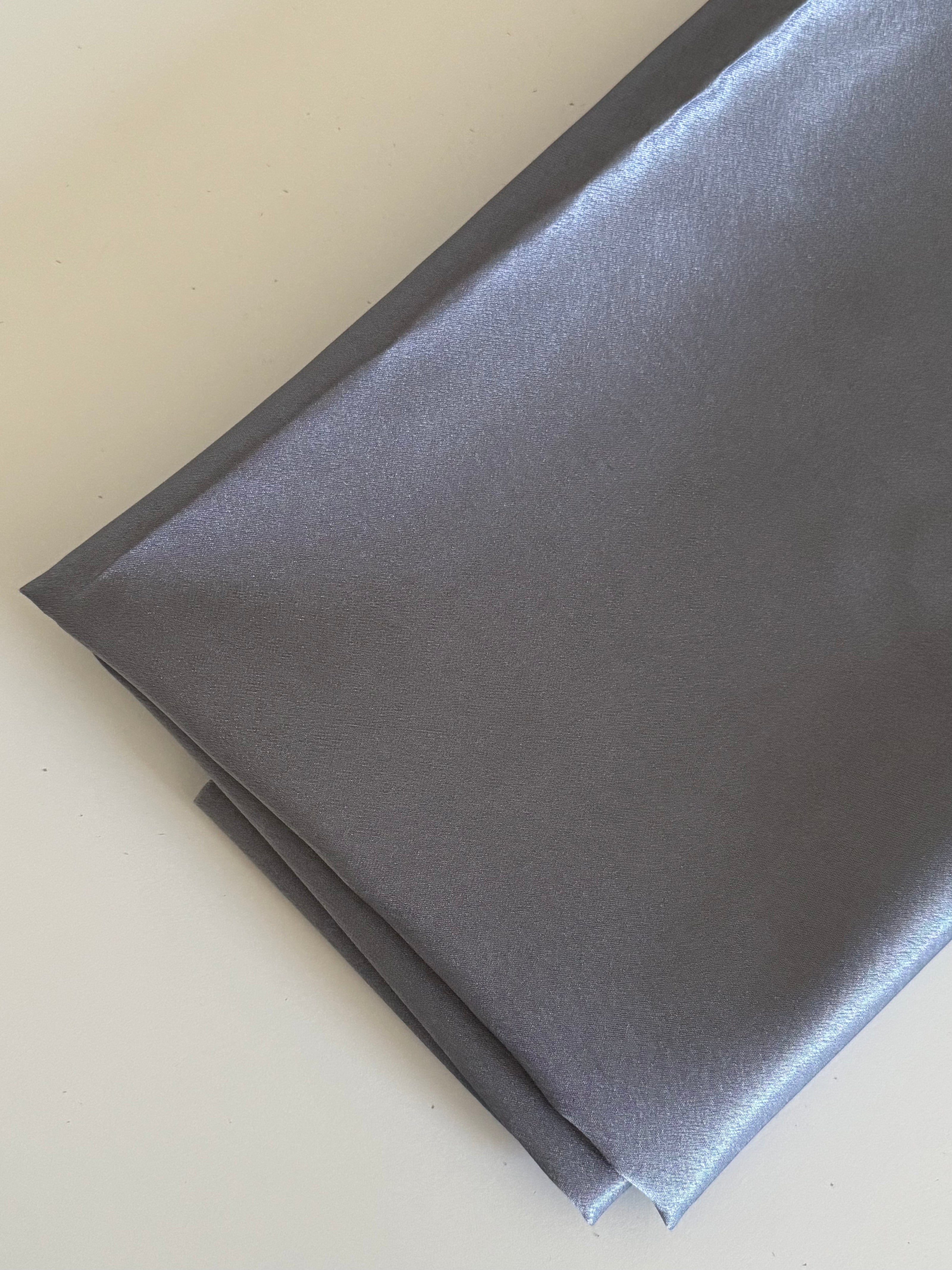 1 YD - Grey Crepe Back Satin