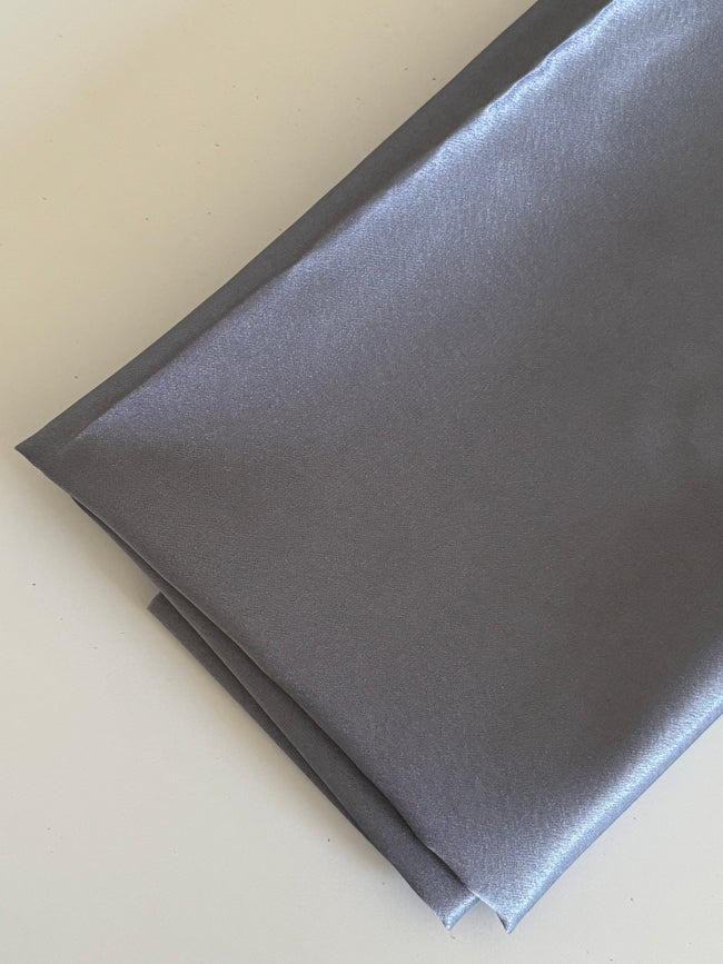 1 YD - Grey Crepe Back Satin