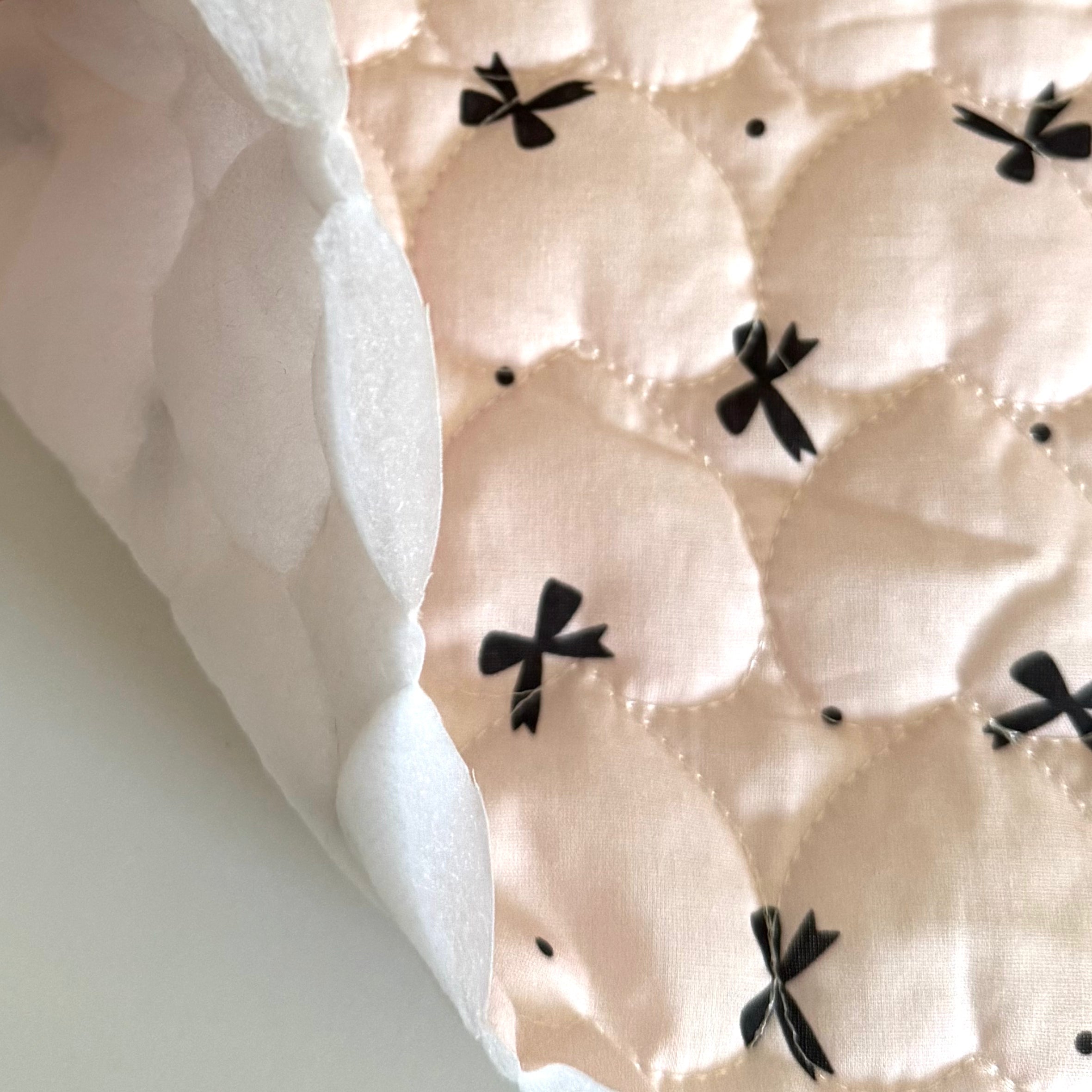 1 YD - Bow Pre-Quilted Fabric