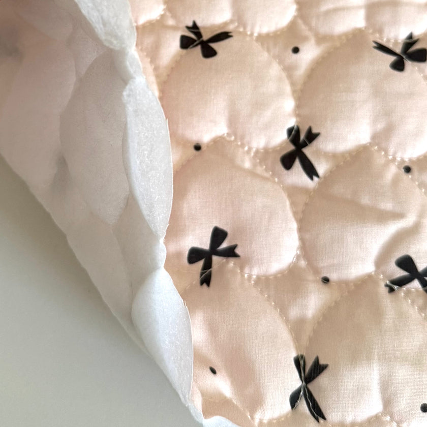 1 YD - Bow Pre-Quilted Fabric