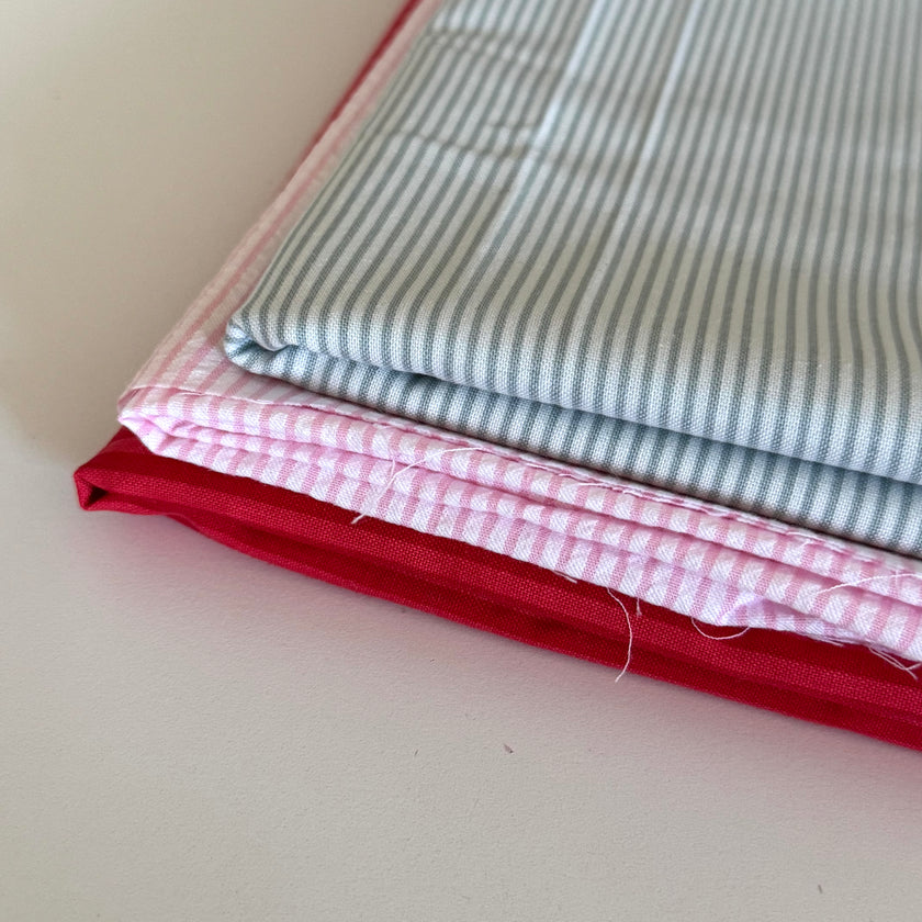 Remnant - 3 Pack of Striped Cotton Fabrics