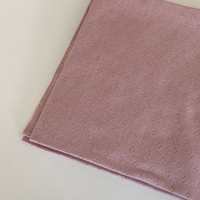 Remnant - Mauve Pointelle Fabric