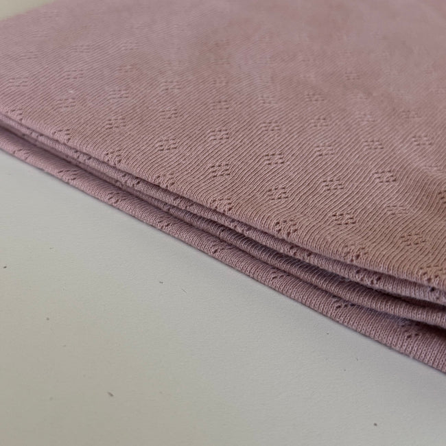 Remnant - Mauve Pointelle Fabric