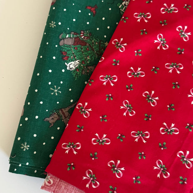 Remnants - Vintage Holiday Fabric Pack